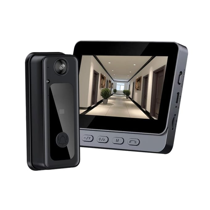 4,3 inch IPS-scherm 2,4G draadloze visuele intercomdeurbel met scherm BT-interconnectie draadloos zwart