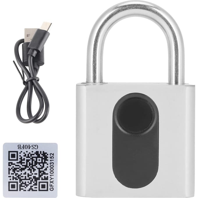 Cadenas Bluetooth Intelligent à Empreinte Digitale et Application Téléphonique, Ensemble de Verrouillage pour Dortoir, Entrepôt white