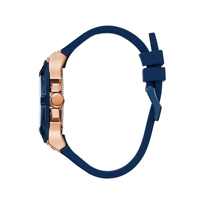 Guess W0247G3 Blauw Siliconen Herenhorloge