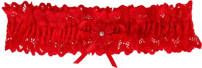 Kousenband rood kant