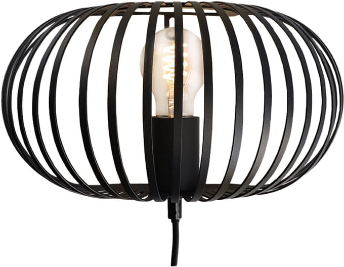 Chericoni Curvato Wandlamp - 1-lichts - Zwart - Metaal