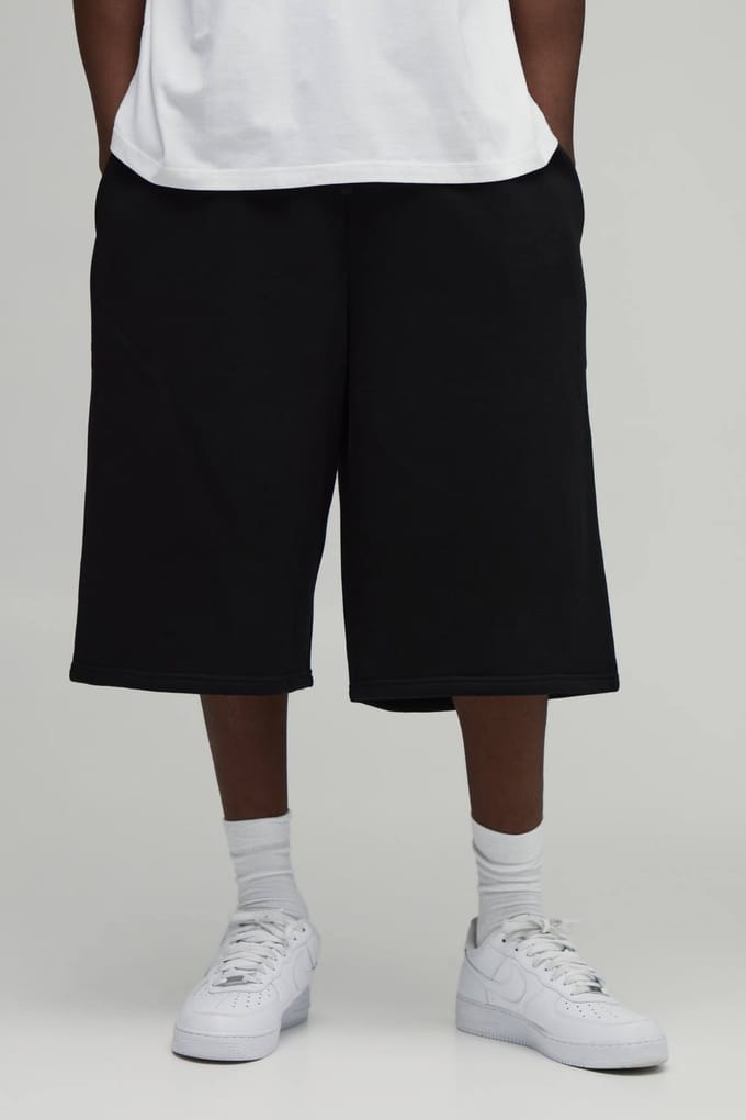 Tall Essential Jersey Jort | Black | Size Small