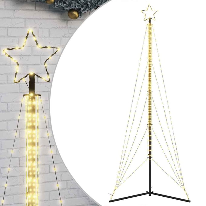 vidaXL - LED-kerstboom - 525 - LEDs - warm - wit - 302 - cm