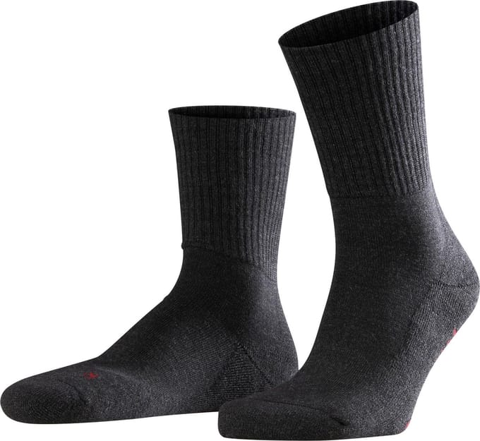 FALKE Walkie Light eenkleurig wol functioneel materiaal sokken unisex grijs - maat 44-45