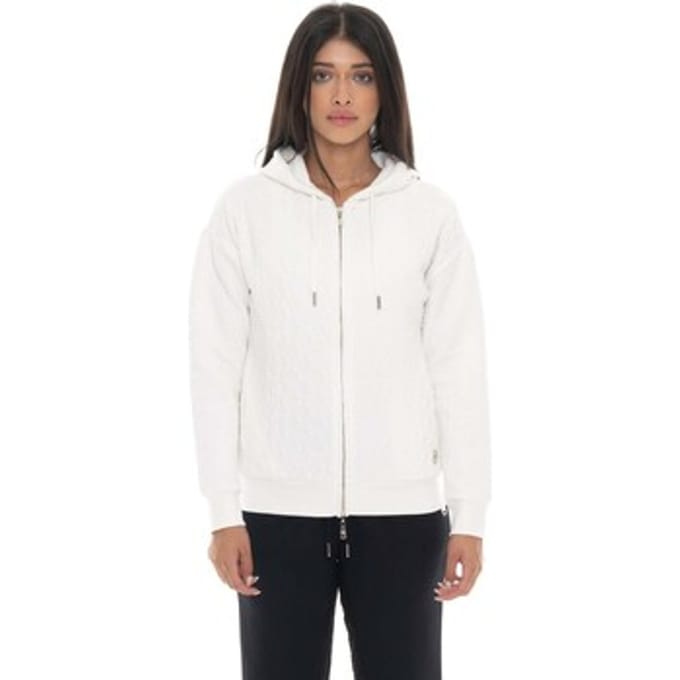 Capuchon sweaters Leone 1947 Woman Hoody Full Zip Braid