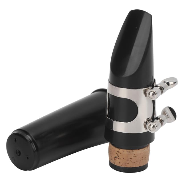 Klarinet Mondstuk Kit ABS Bindmateriaal Kussentjes Rietkap Muziekinstrument Accessoires(Zwart ) gray