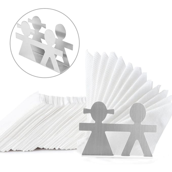 Roestvrij Staal Servethouder Moderne Servet Houder Rek Tafeldecoratie Liefhebber Stijl white