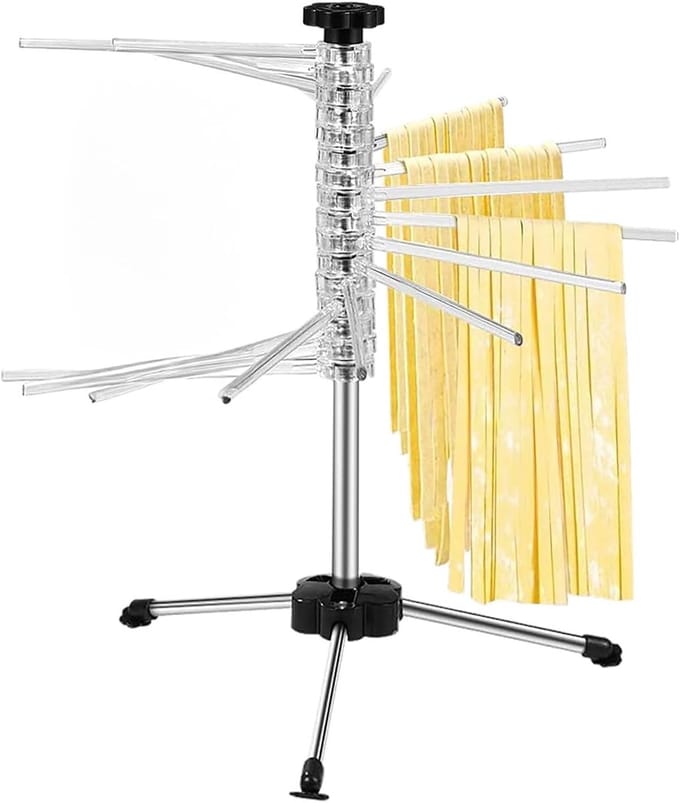 Pastadroger - Pastarek - Verse Pasta Drogen - 14 Ophangarmen - 50 cm - Zilver