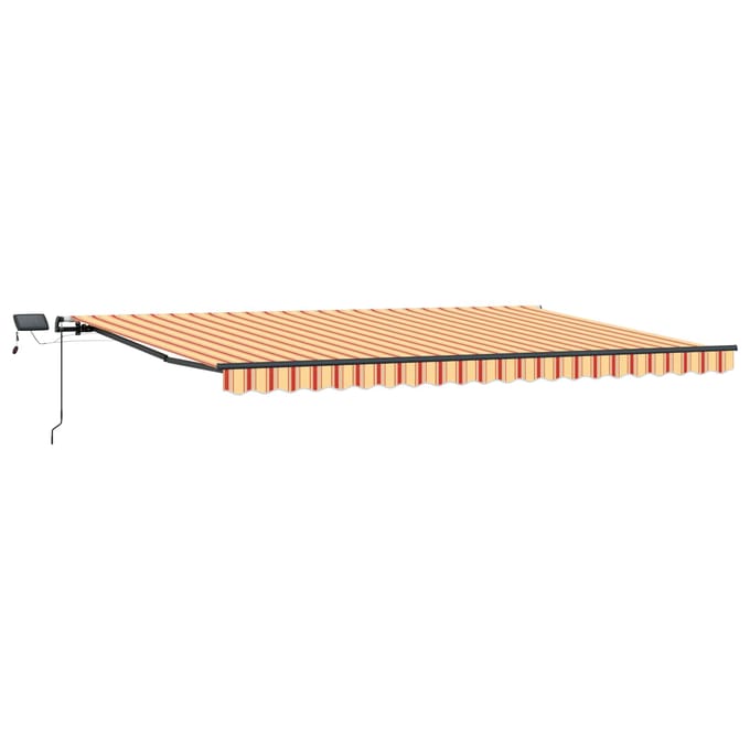 vidaXL - Uitschuifbare - luifel - Geel - en - Oranje - 500 - × - 300 - cm