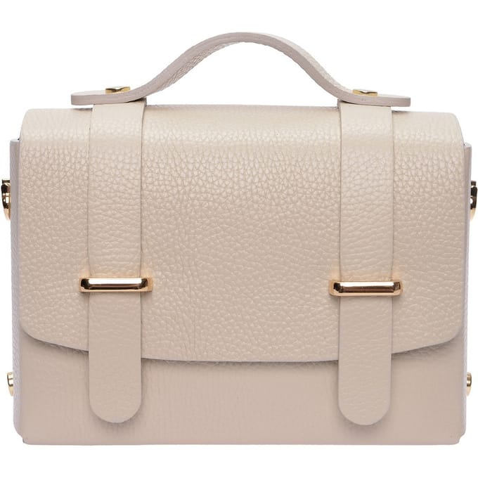 Luisa Vannini Beige Rundleer Tas