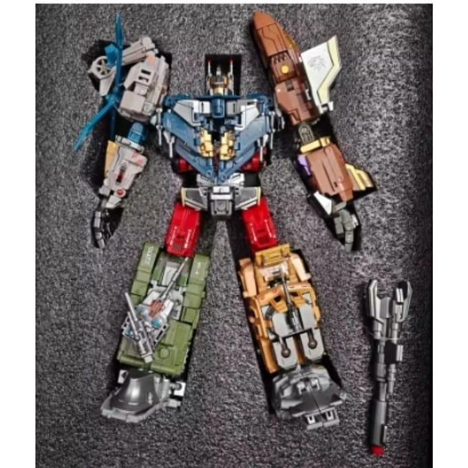 6 in 1 Transformeerbare Defender Defensor Bruticus Devastator Superion Figuur Speelgoed Model Kleurdoos Actiefiguren
