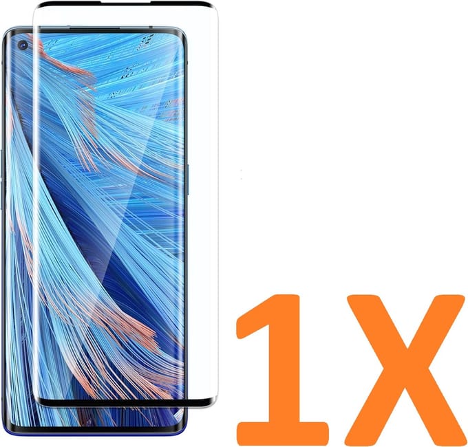 Volledige dekking Screenprotector Glas - Tempered Glass Screen Protector Geschikt voor: Oppo Find X2 -  - 1x