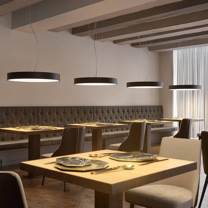 Arcchio Noabelle LED hanglamp, zwart, 80 cm
