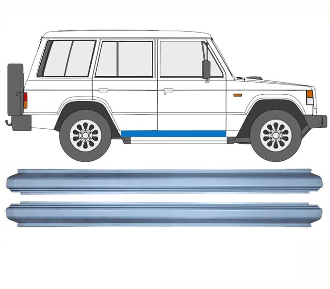 Reparatie dorpel voor Mitsubishi Pajero 1982-1992 / Links = Rechts / Set