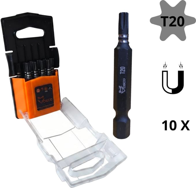 schroefbit T20 10stuks magnetische bitjes