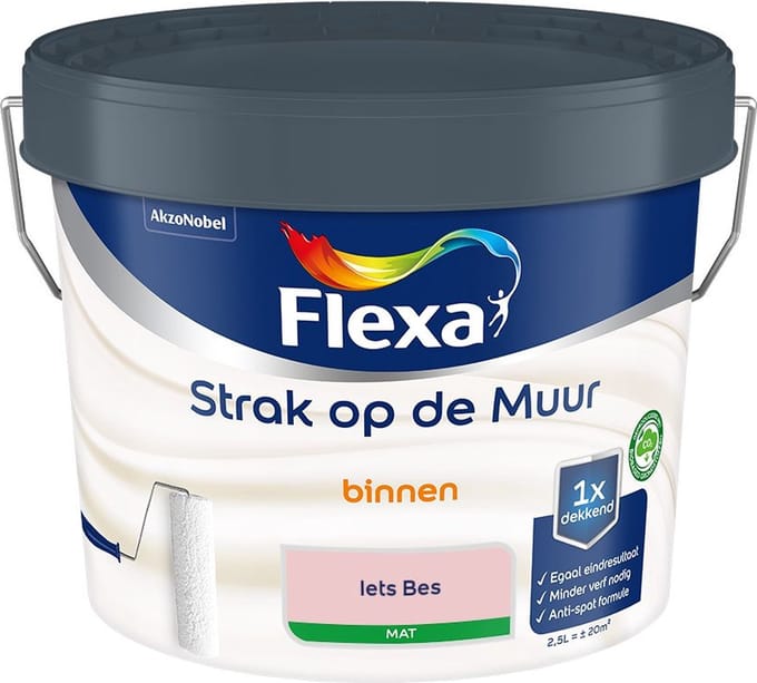 Flexa - Strak Op De Muur Binnen Mat - Iets Bes - Mengverf - 2,5 L