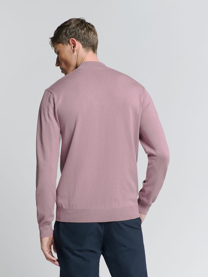 No Excess Pullover Half Zip Mauve Größe: XL | Turtlenecks Outlet | Herren | Violett