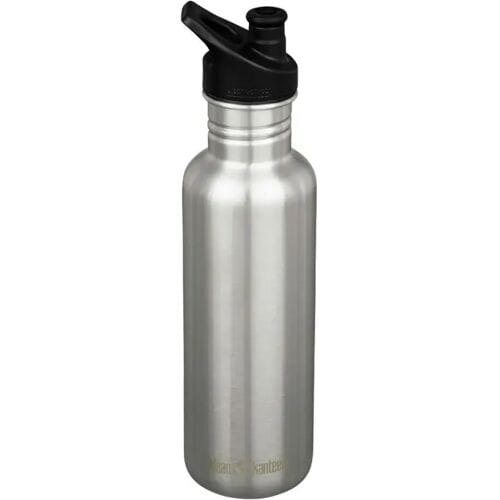Klean Kanteen Classic 800Ml/27Oz W/Sport Cap Drinkfles - waterfles te gebruiken als bidon.