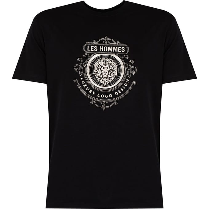 Les Hommes T-Shirt Luxury Logo Mannen zwart