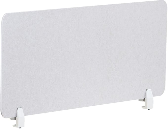 BELIANI SPLIT - Bureauscherm - Gebroken wit - 120 x 50 cm - Polyester