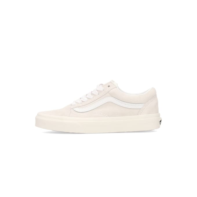 Old Skool Lage Herenschoen Blanc De Blanc van varkenssuede