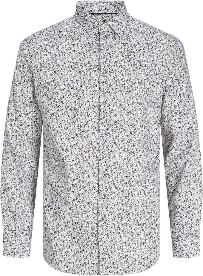 JACK&JONES PLUS JPRBLANORDIC PRINT SHIRT L/S PS Heren Overhemd - Maat EU2XL US1L