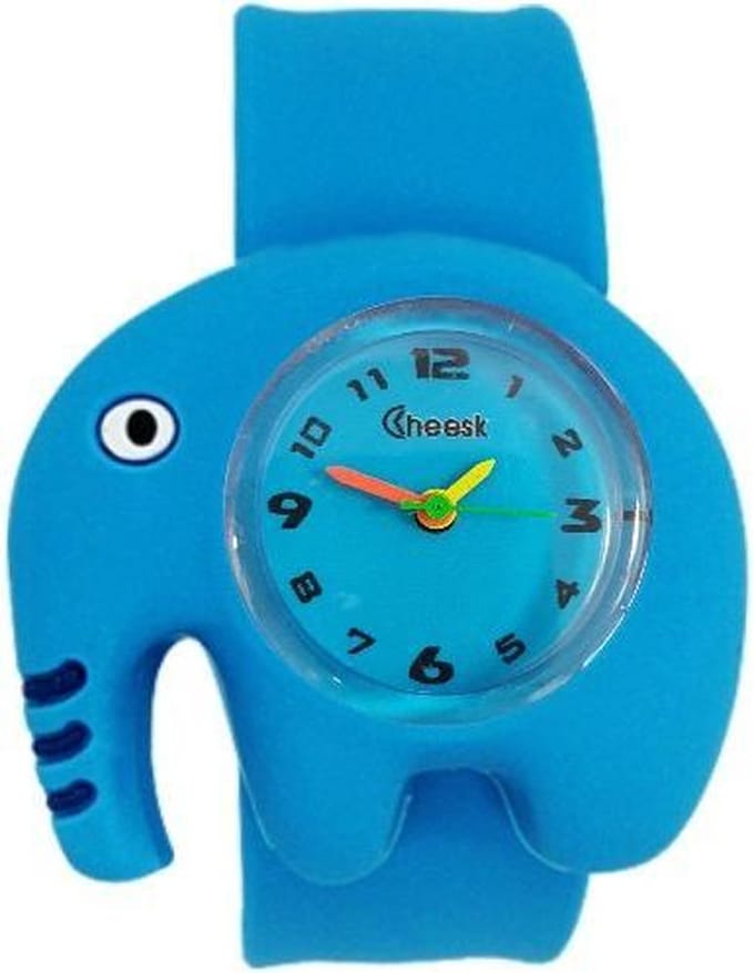 Fako® - Kinderhorloge - Slap On Mini - Olifant - Blauw