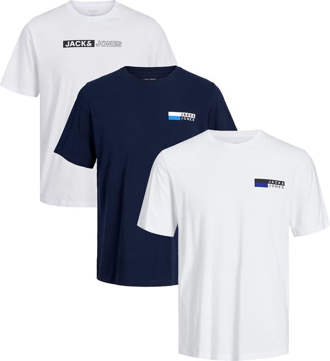 Jack & Jones Heren t-shirt 3 pack Corp