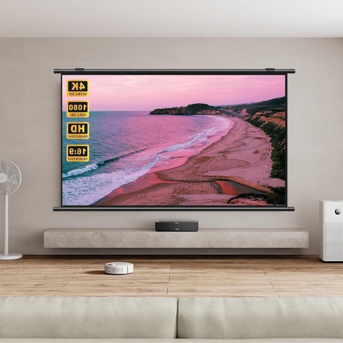 Projectiescherm - Projector scherm - Thuisbioscoop creëren - 178 graden kijkhoek - 50 inch 4:3 - Wit