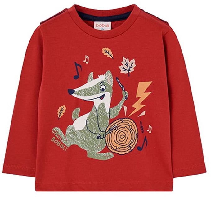 Boboli Knit Basic T-shirt Met Lange Mouwen Rood 6 Years Kinderen