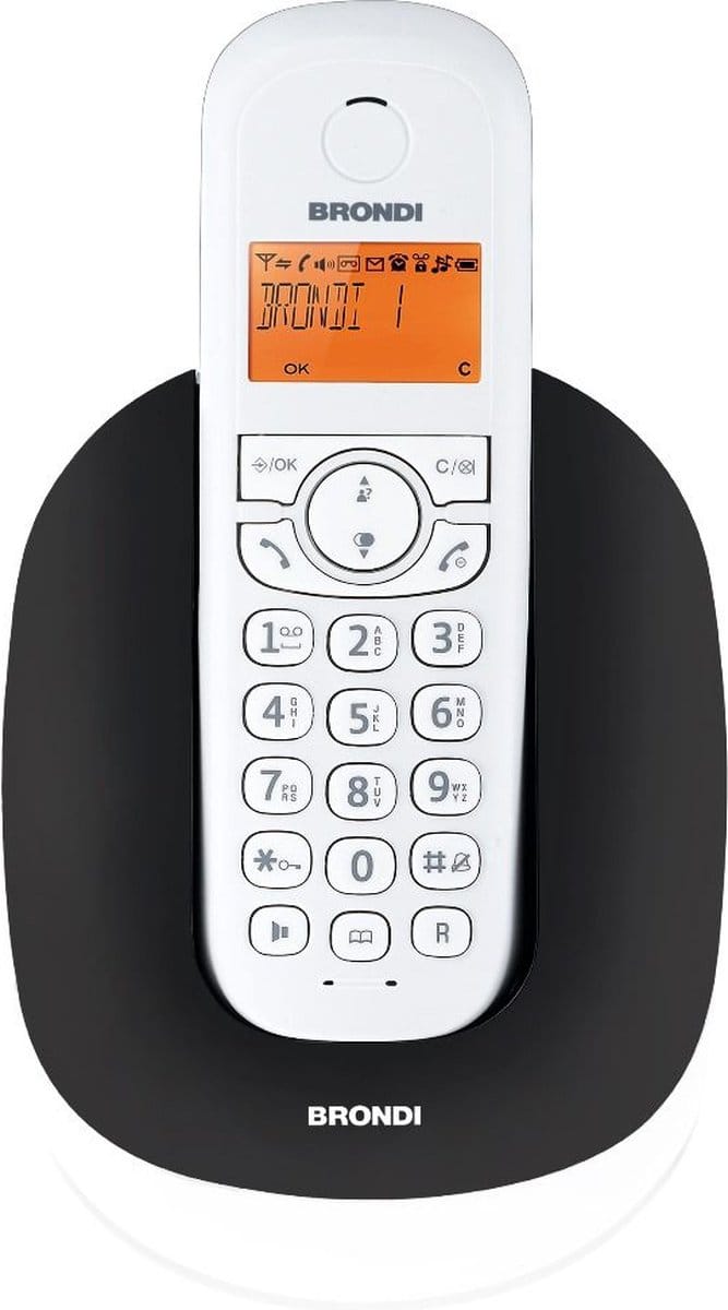 Brondi Manta DECT-telefoon Zwart, Wit Nummerherkenning