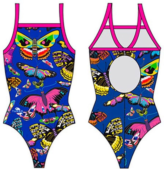 Turbo Style Butterfly Patron Relax Zwemkleding Blauw S Vrouw