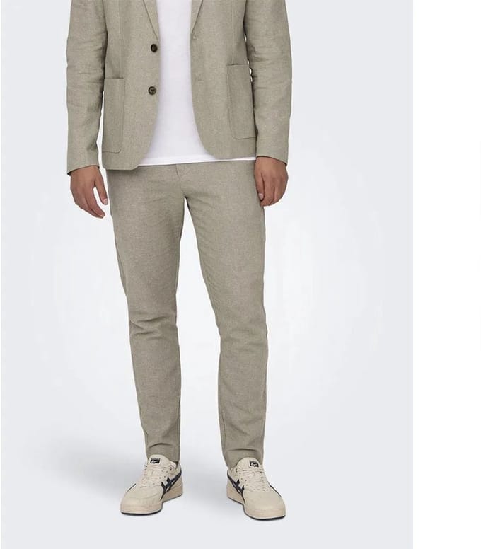 Only & Sons Eve Mix 0132 Slim Fit Broek Beige 50 Man
