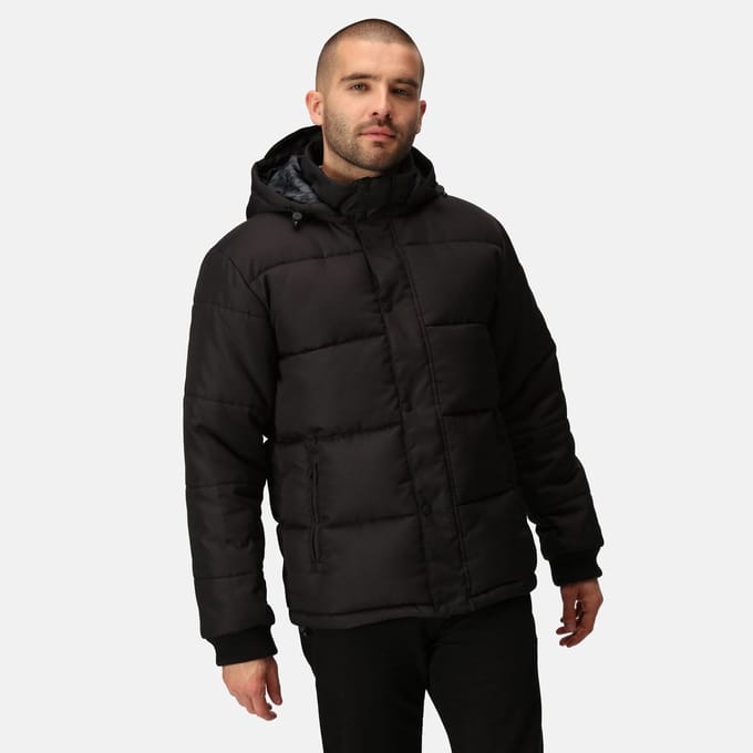 Gevulde Jas Hiking Heren Padded Design Verstelbare Kap