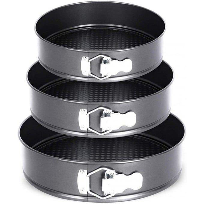 Elitehoff Serie - Losmaakbare Bakvormen - Rond - 3 Stuks - 24/26/28cm