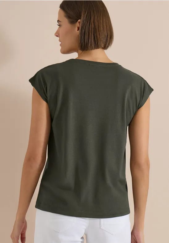 Shirt met gehaakte details