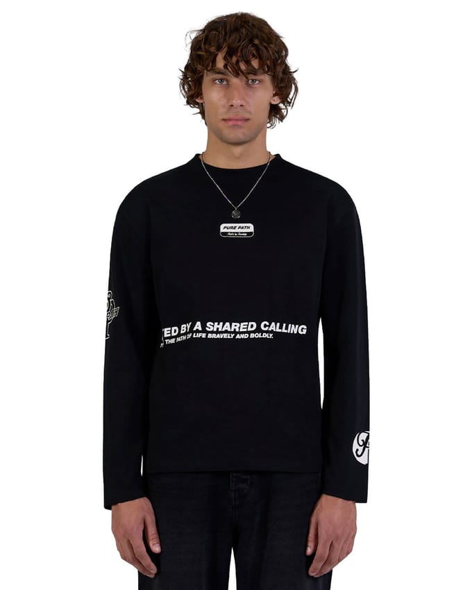 Pure Path Longsleeve T-shirt United Black (26030105 - 02)