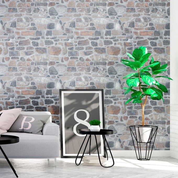 Behangsticker - STENEN VAN DE TUIN - 30x30cm