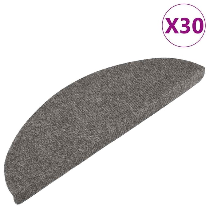 vidaXL - Trapmatten - zelfklevend - 30 - st - 56x17x3 - cm - grijs