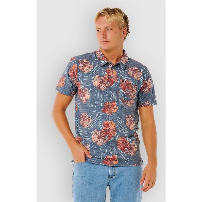 Rip Curl Sessions Aerotech Korte Mouw Poloshirt Blauw S Man