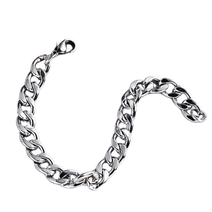 Nivard Armband - Staal - Nep Zilver - Heren - 19cm