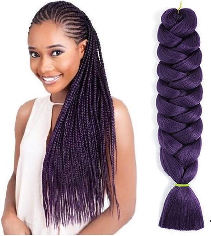 X-Pression Ultra Braid Premium - Vlechthaar Aubergine - Paars - Synthetisch haar