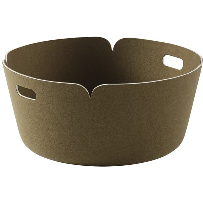 Muuto Restore bewaarmand rond - Brown Green