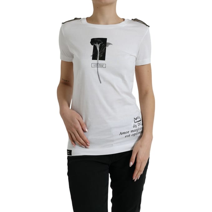 Bloemen Korte Mouwen Ronde Hals T-shirt