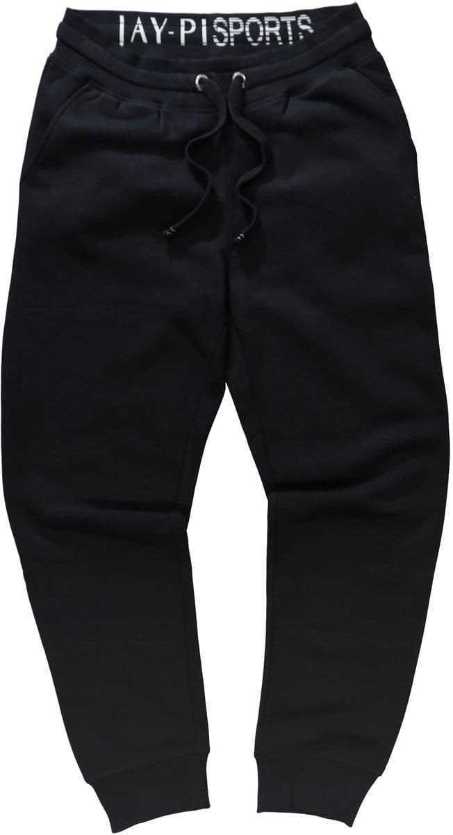 JAY-PI - Heren - Sweatpants met tunnelkoord moderne pasvorm - Zwart - Maat L
