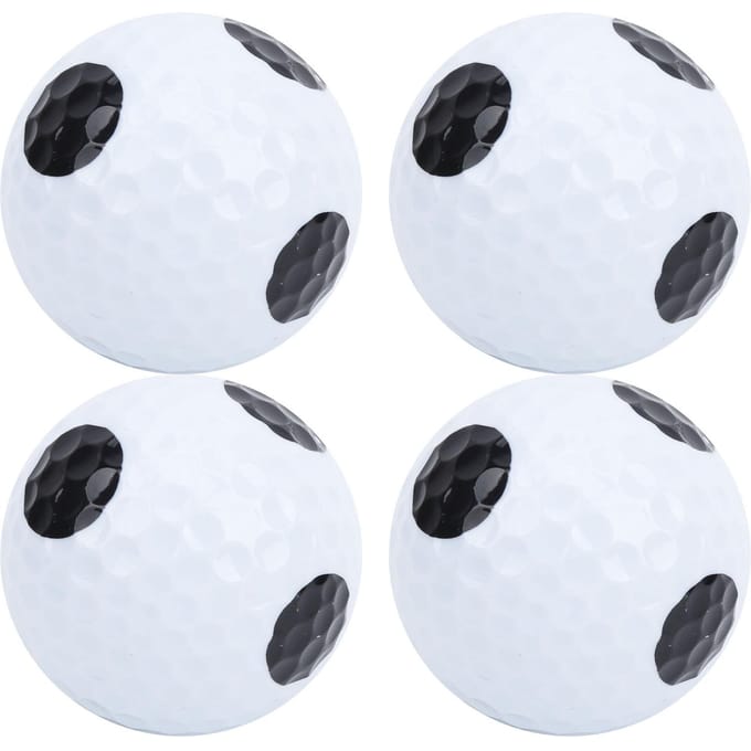4 Stuks Golf Putting Oefen Dubbellaags Spelbal Wit Zwarte Bal Zwart Punt Bal gray