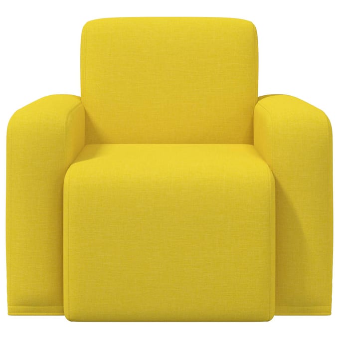 vidaXL - Fauteuil - Licht - Geel - Stof