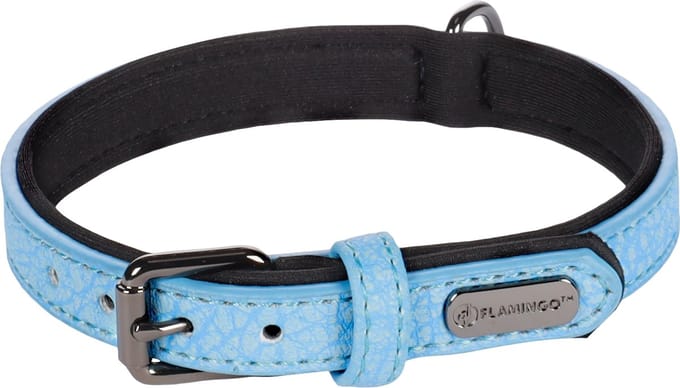 Hond Halsband met neopreen Leza Blauw S 29-35cm 15mm