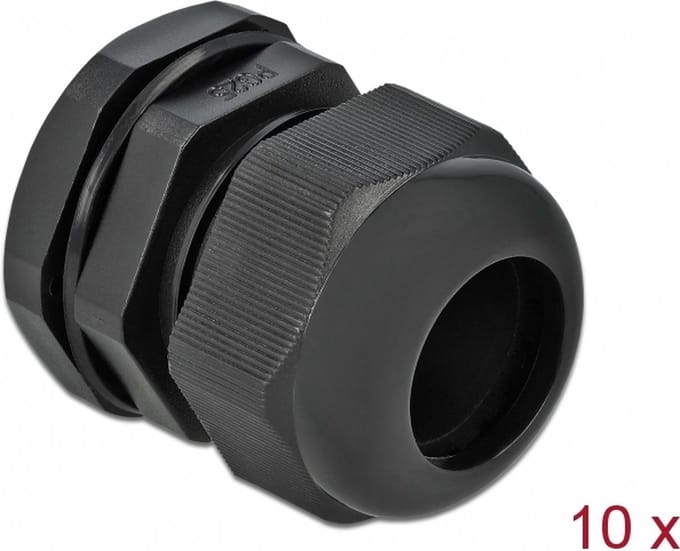 Kabelwartel PG25 10 stuks zwart