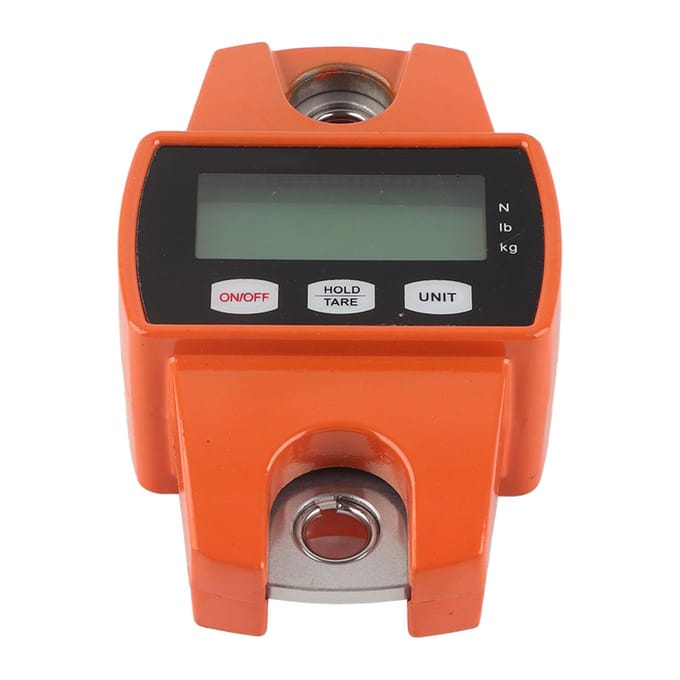 Draagbare LCD Digitale Elektronische Mini Hangende Weegschaal 300kg met Haak wit